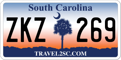 SC license plate ZKZ269