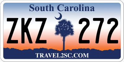 SC license plate ZKZ272