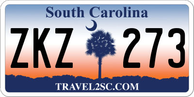 SC license plate ZKZ273