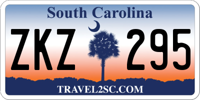 SC license plate ZKZ295