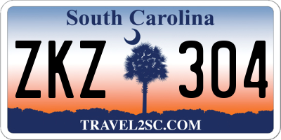 SC license plate ZKZ304