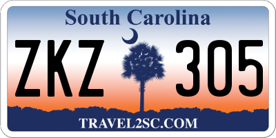 SC license plate ZKZ305
