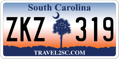 SC license plate ZKZ319