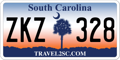 SC license plate ZKZ328