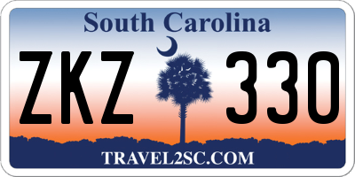 SC license plate ZKZ330