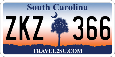 SC license plate ZKZ366