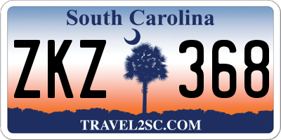 SC license plate ZKZ368