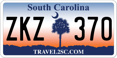 SC license plate ZKZ370