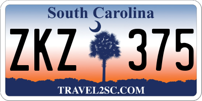SC license plate ZKZ375