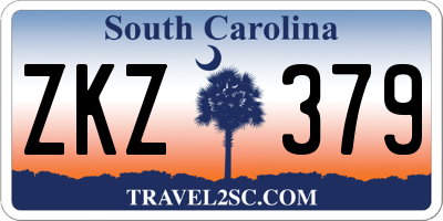 SC license plate ZKZ379