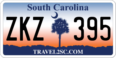 SC license plate ZKZ395