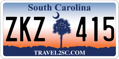 SC license plate ZKZ415