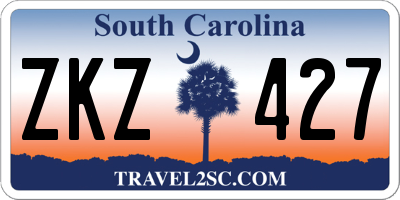 SC license plate ZKZ427
