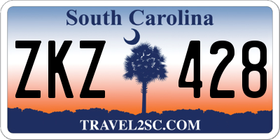 SC license plate ZKZ428
