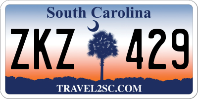 SC license plate ZKZ429