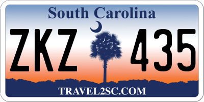 SC license plate ZKZ435