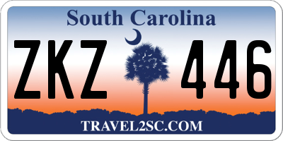 SC license plate ZKZ446