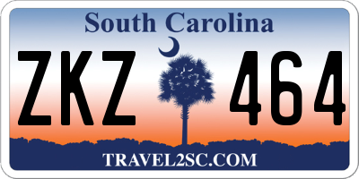 SC license plate ZKZ464