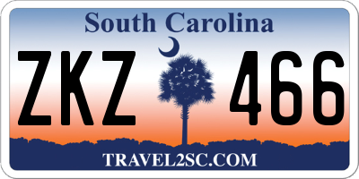 SC license plate ZKZ466