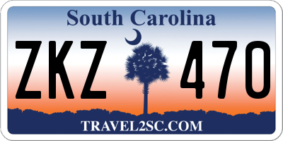 SC license plate ZKZ470