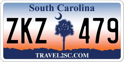 SC license plate ZKZ479