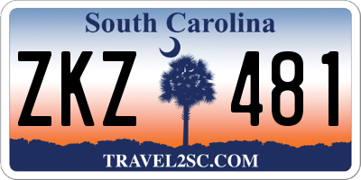 SC license plate ZKZ481
