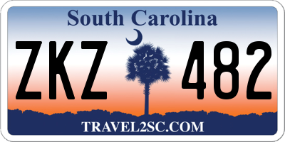 SC license plate ZKZ482