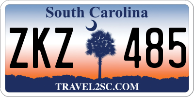 SC license plate ZKZ485