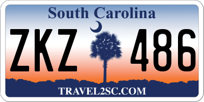 SC license plate ZKZ486