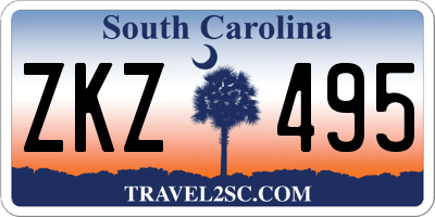 SC license plate ZKZ495