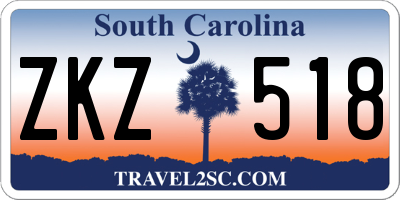SC license plate ZKZ518