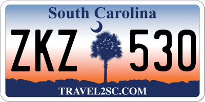 SC license plate ZKZ530