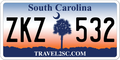 SC license plate ZKZ532