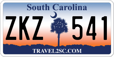 SC license plate ZKZ541