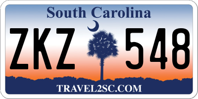 SC license plate ZKZ548