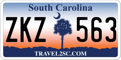 SC license plate ZKZ563