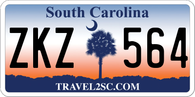 SC license plate ZKZ564