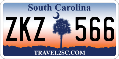 SC license plate ZKZ566
