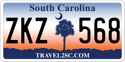SC license plate ZKZ568