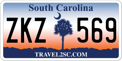 SC license plate ZKZ569