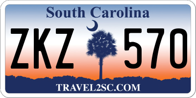 SC license plate ZKZ570