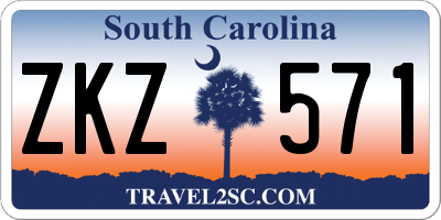 SC license plate ZKZ571