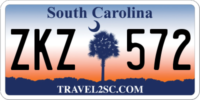SC license plate ZKZ572