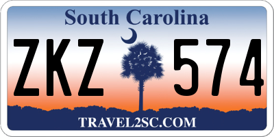 SC license plate ZKZ574