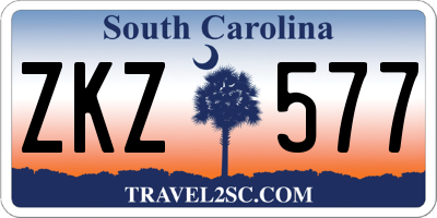 SC license plate ZKZ577