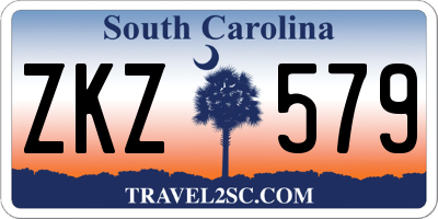 SC license plate ZKZ579