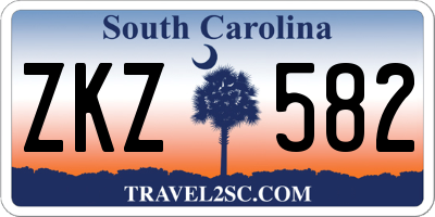 SC license plate ZKZ582