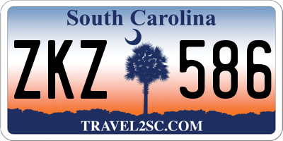 SC license plate ZKZ586