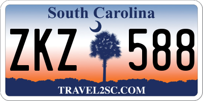 SC license plate ZKZ588