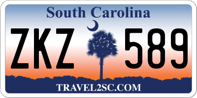 SC license plate ZKZ589